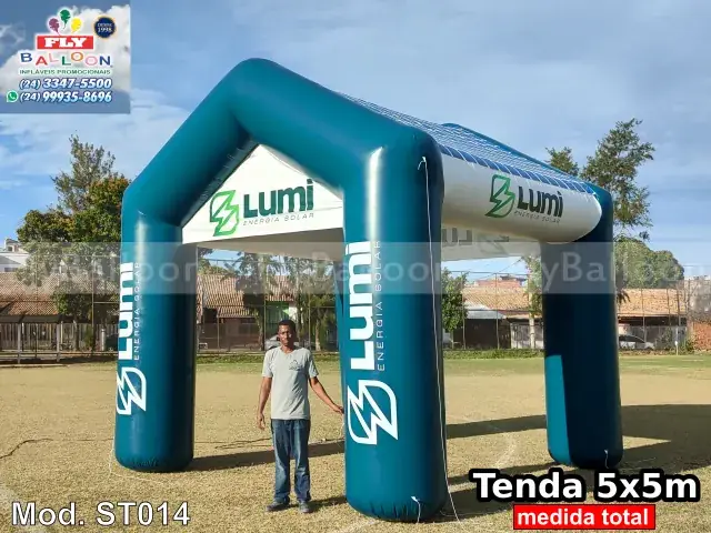 Tenda inflável promocional personalizada para Lumi Energia Solar