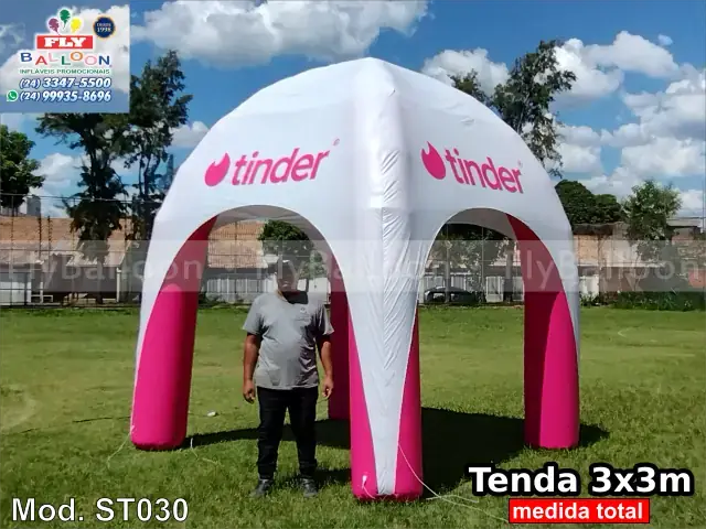 Tenda inflável promocional personalizada para Tinder