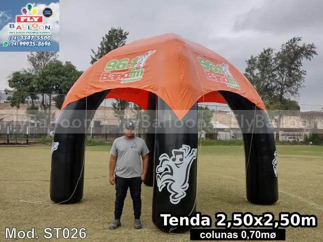 tenda inflável promocional rádio band fm florianópolis