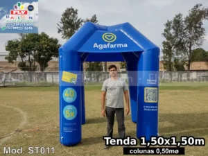 tenda inflável promocional rede de farmácias agafarma