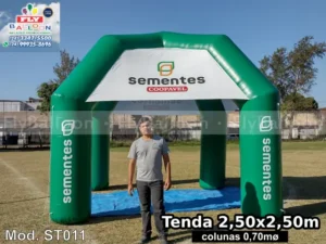 tenda inflável promocional sementes coopavel